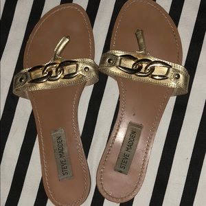 Steve Madden sandals in gold